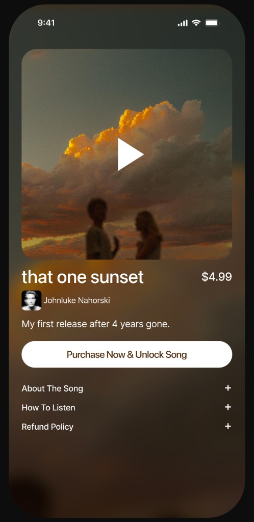 Purchase page — that one sunset