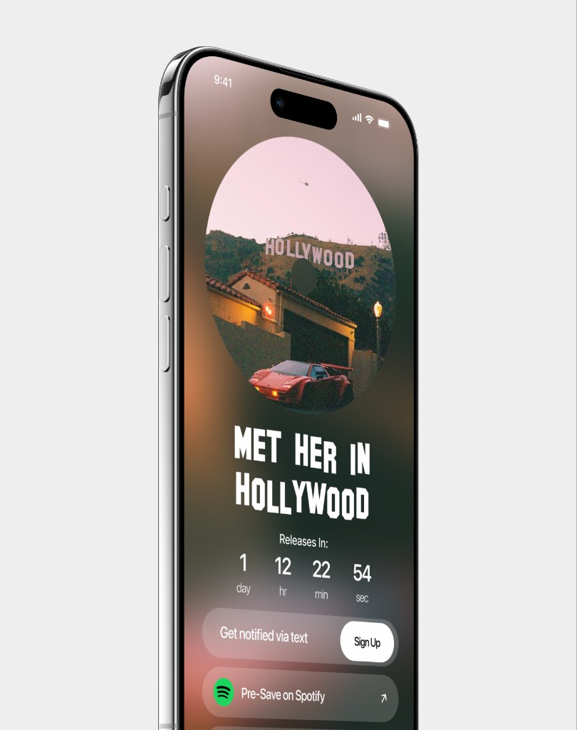 Pre-save page collecting fan emails before a release