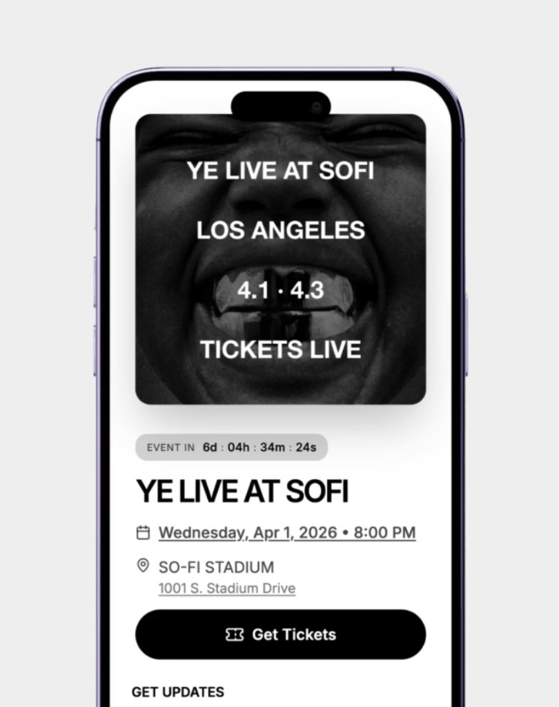 Event and tour pages on iPhone