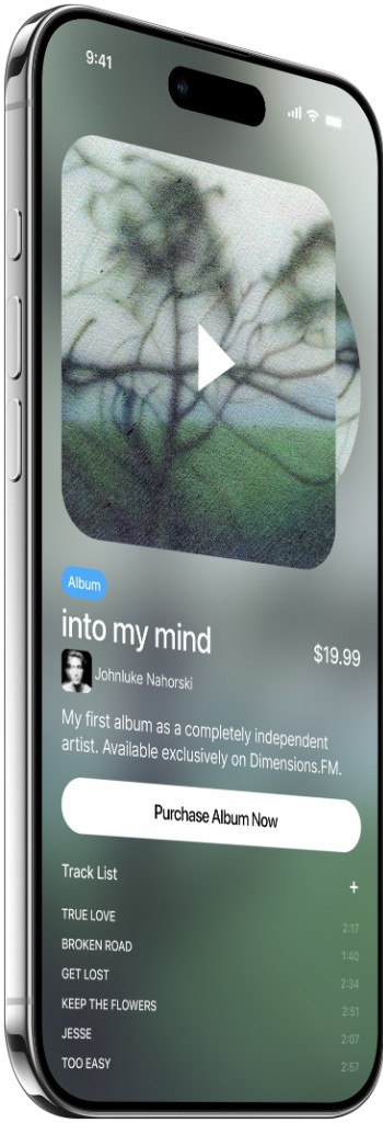 Album page — into my mind on Dimensions