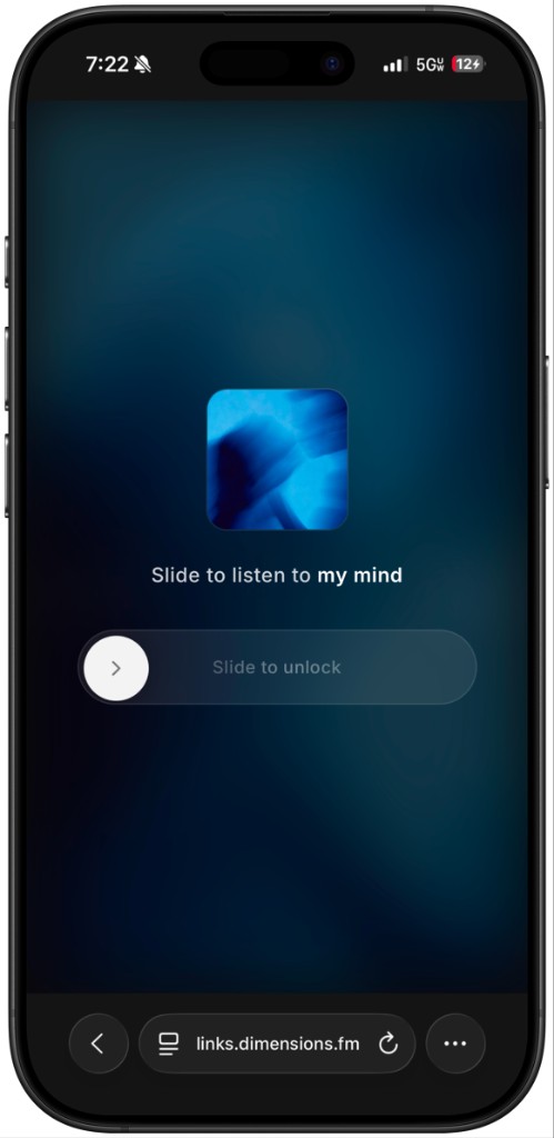 Drop template — slide to unlock