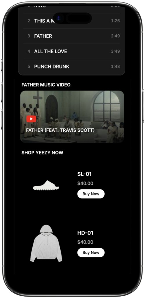 Promo template — shop and music video