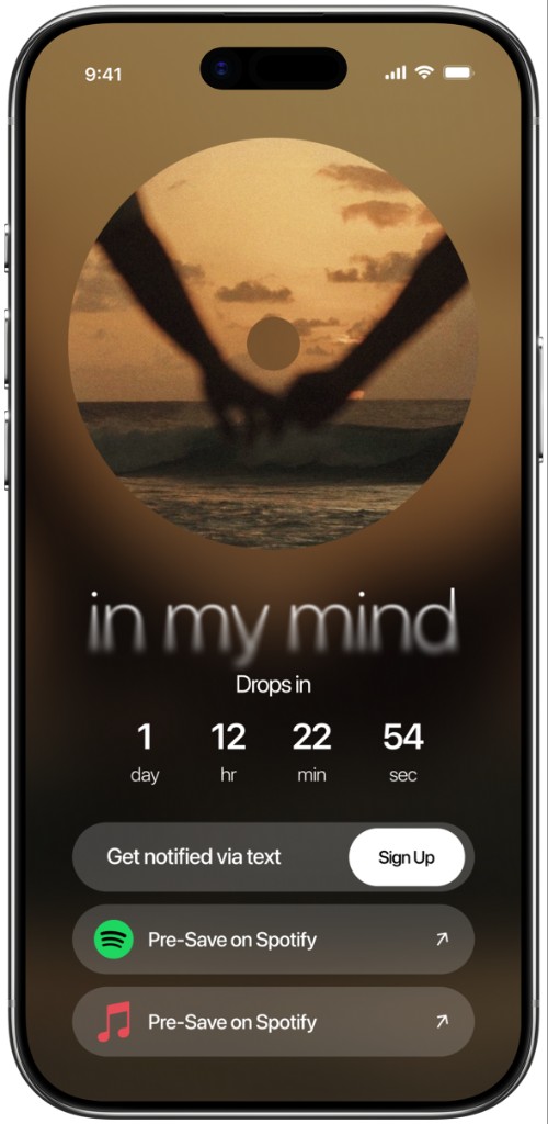 Pre-save template — in my mind