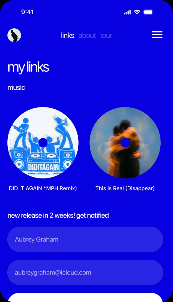 Customized links layout