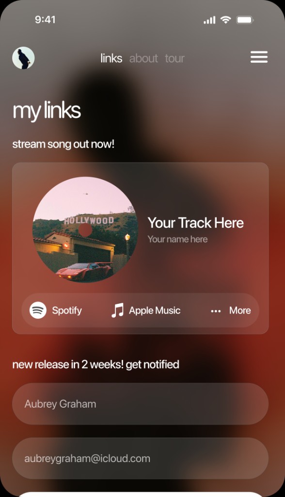 Links page design